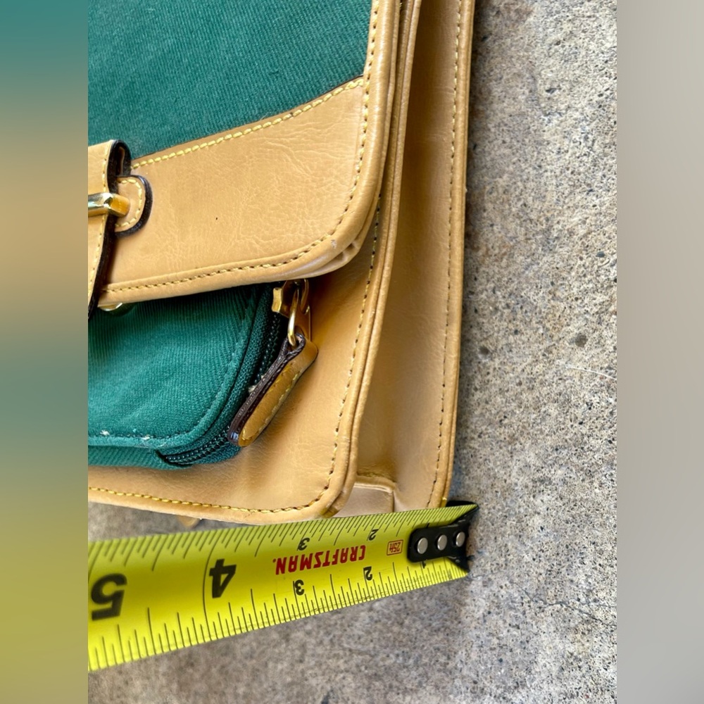 Vintage Leather Canvas Dooney & Bourke Multi Compartment Purse Handbag - Picture 13 of 13